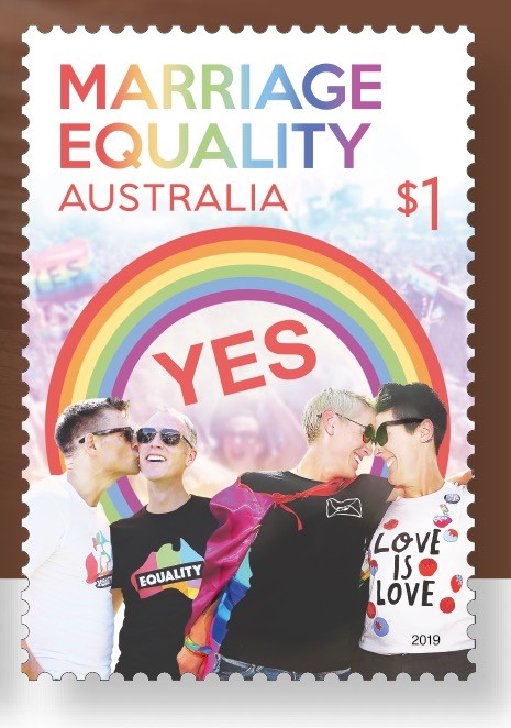 Metro Driver Compliance Manager Paula Van Bruggen and her partner Rebecca Davis celebrate marriage equality on the $1 stamp.