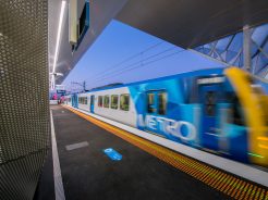 The first train services roll into the new Reservoir Station