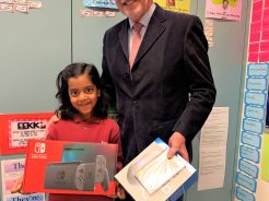 Vinuthi from Brentwood Park Primary School won a Nintendo Switch for her winning poster.