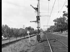 Semaphore signals were a common site on the rail network. Image: Public Record Office Victoria