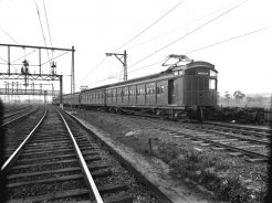 The Red Rattler (Tait train) used to be a common site on Melbourne’s railways. Image: Public Record Office Victoria