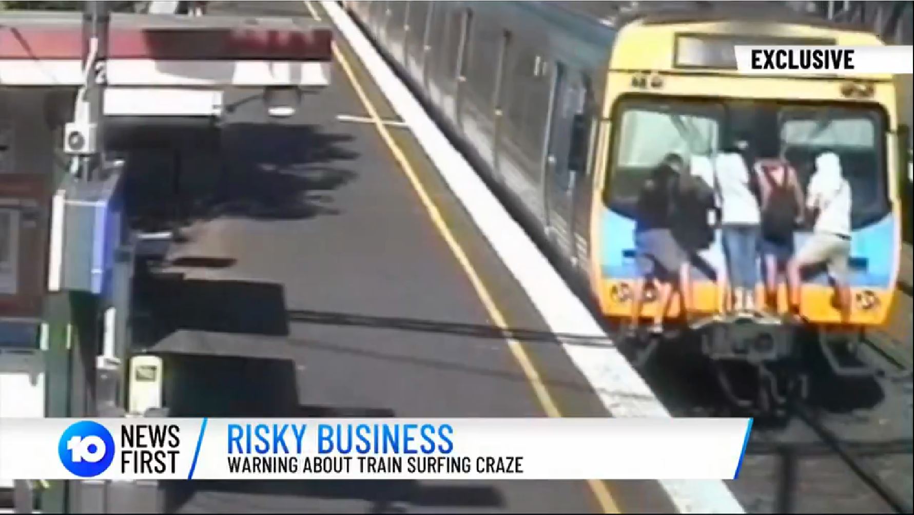 Train surfing footage prompts safety warning Metro Trains