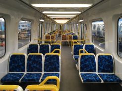 New LED lighting installed on the upgraded Comeng Trains