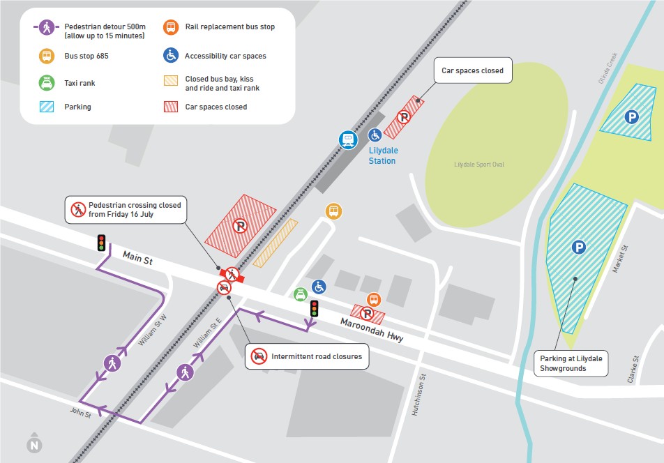 Lilydale Station - click to view larger version of map