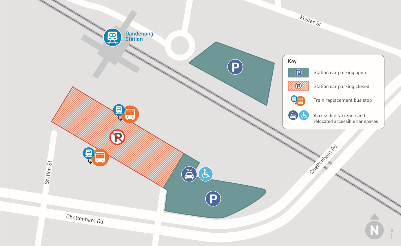 Cheltenham Road car space closures Metro Trains