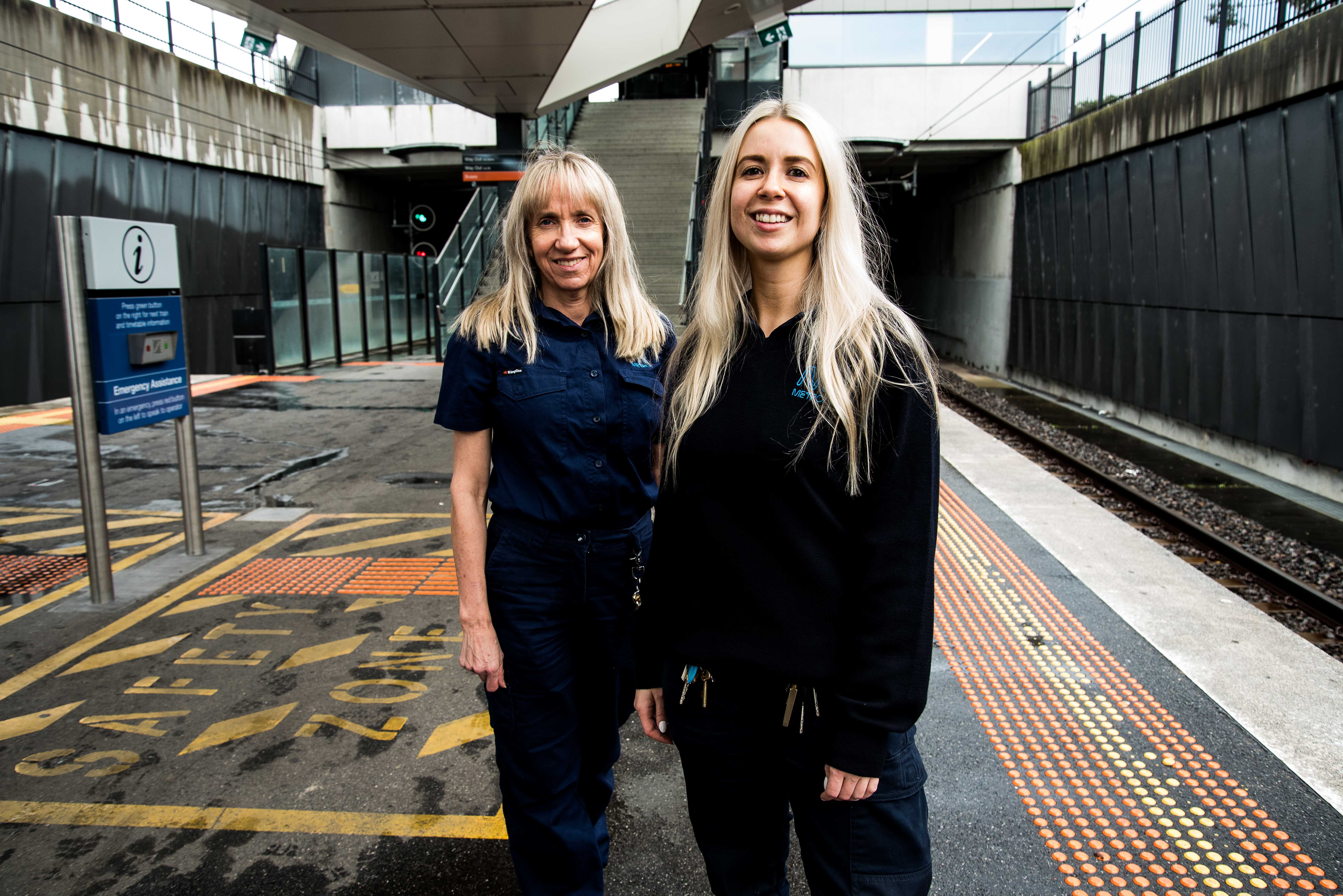 Train driver mother-daughter duo Carole and Jess. Jess is the 510th female driver to be recruited to the Metro Trains network