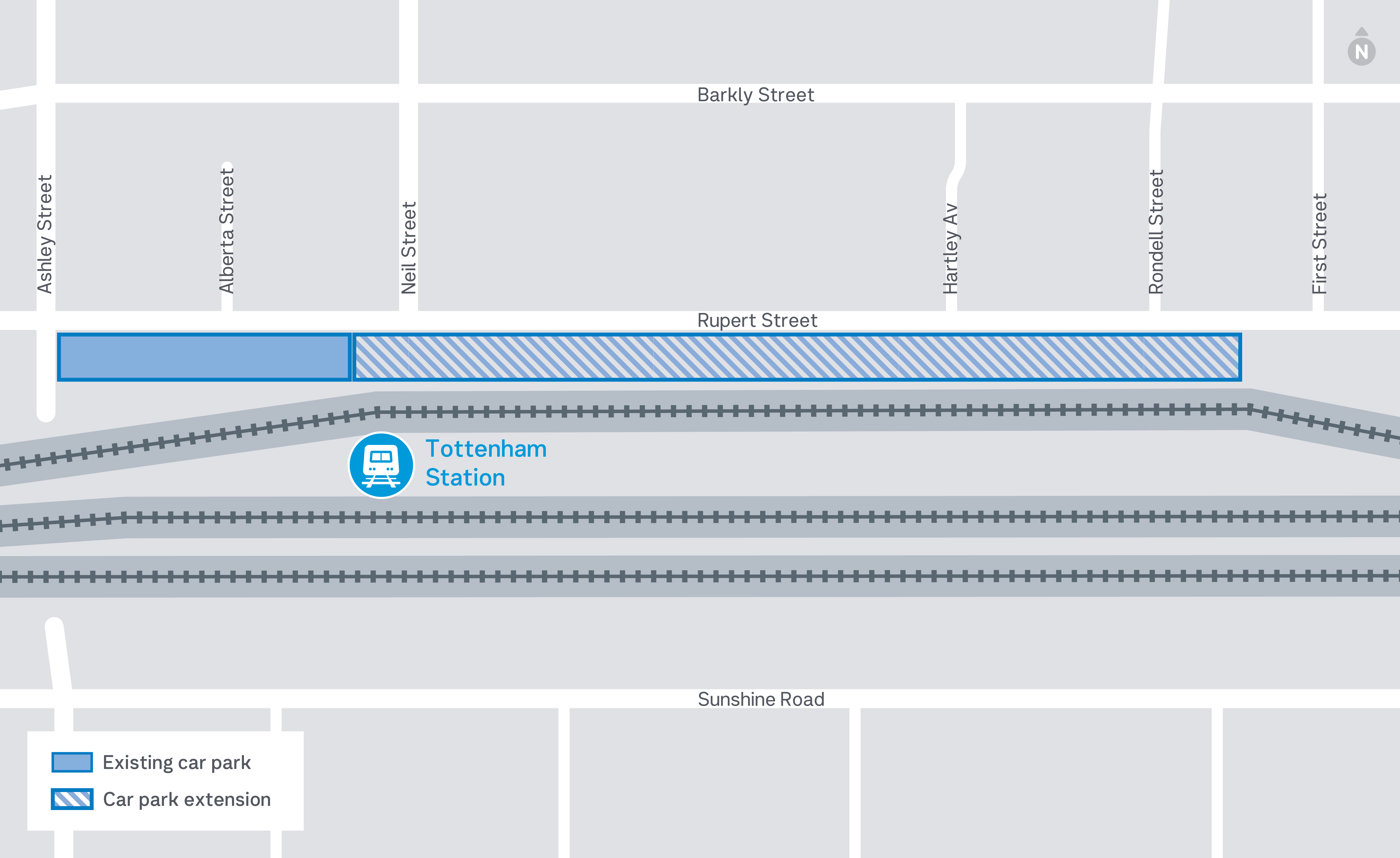 Tottenham Station alternative parking - click to view larger version of map