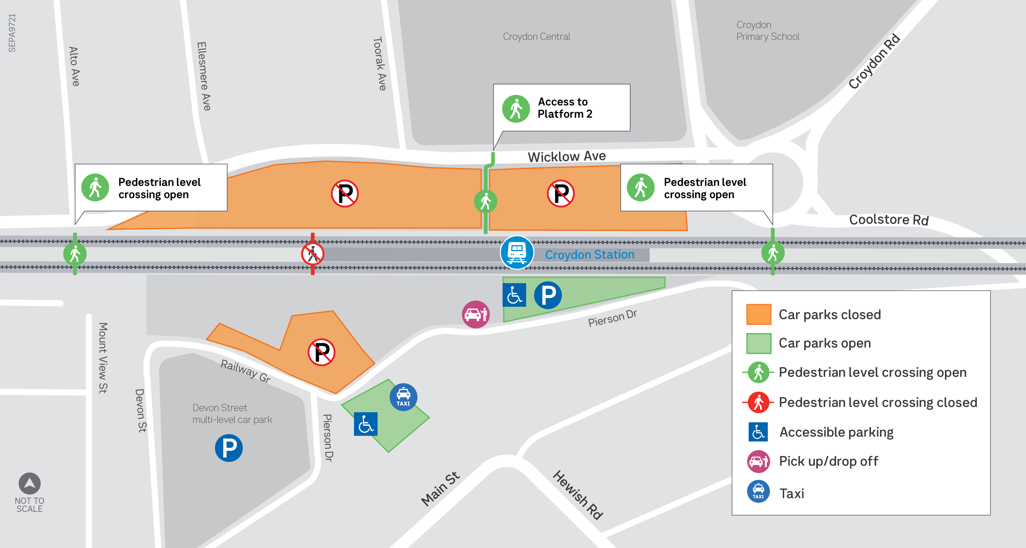 Pedestrian level crossing at Croydon Station temporarily closed | Metro ...